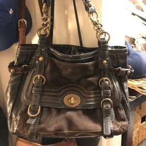 Authentic Coach Garcia leather & suede Handbag